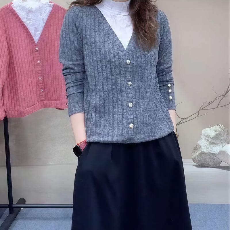 蕾絲拼接針織衫