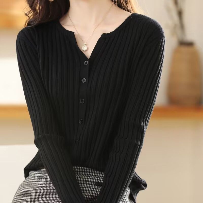 韓款長袖針織衫